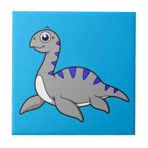 Cute Illustration Of A Loch Ness Monster. Tile