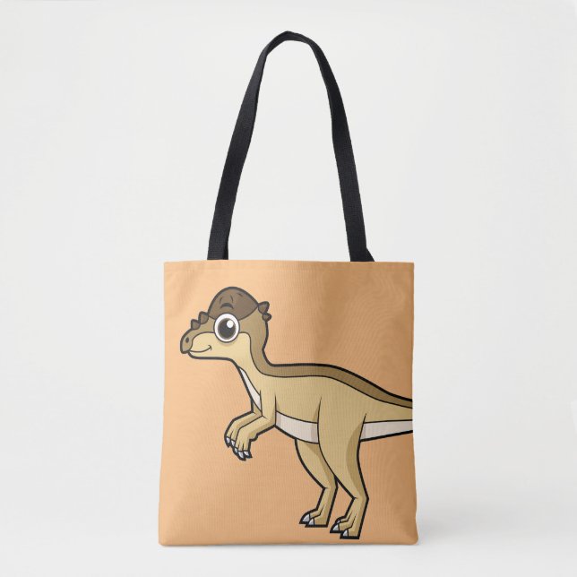 Cute Illustration Of A Pachycephalosaurus Dinosaur Tote Bag (Front)