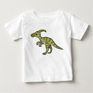 Cute Illustration Of A Parasaurolophus Dinosaur. 3 Baby T-Shirt