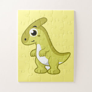 Cute Illustration Of A Parasaurolophus Dinosaur. Jigsaw Puzzle