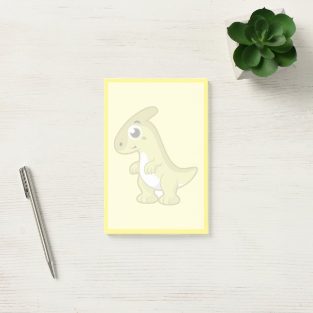 Cute Illustration Of A Parasaurolophus Dinosaur. Post-it Notes (Office)