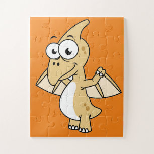Cute Illustration Of A Pterodactyl. 2 Jigsaw Puzzle