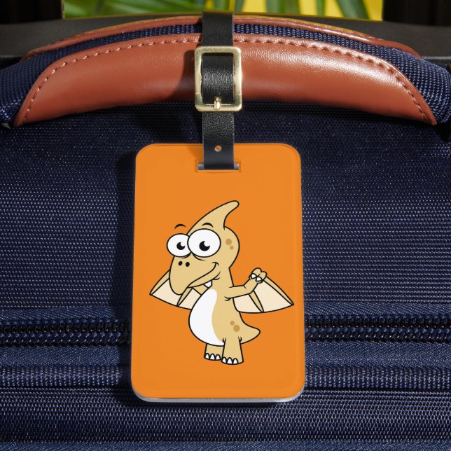 Cute Illustration Of A Pterodactyl. 2 Luggage Tag (Front Insitu 2)