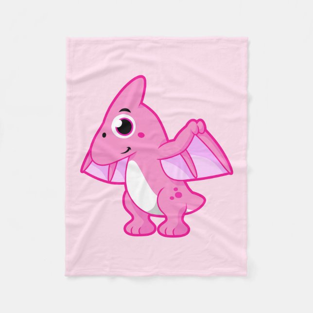 Cute Illustration Of A Pterodactyl. Fleece Blanket (Front)