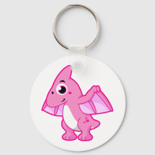 Cute Illustration Of A Pterodactyl. Keychain