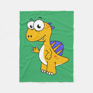 Cute Illustration Of A Spinosaurus. 2 Fleece Blanket