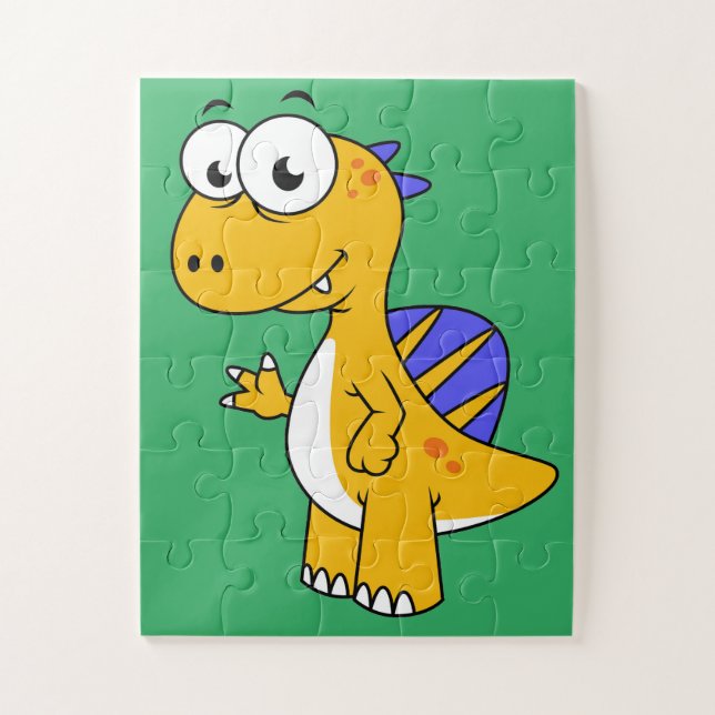 Cute Illustration Of A Spinosaurus. 2 Jigsaw Puzzle (Vertical)