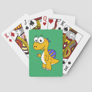 Cute Illustration Of A Spinosaurus. 2 Playing Cards