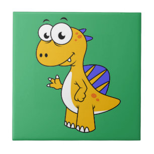 Cute Illustration Of A Spinosaurus. 2 Tile