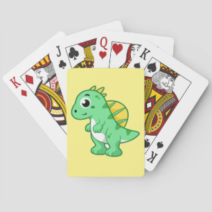 Cute Illustration Of A Spinosaurus. Playing Cards