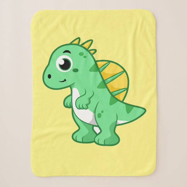 Cute Illustration Of A Spinosaurus. Sherpa Blanket (Front)