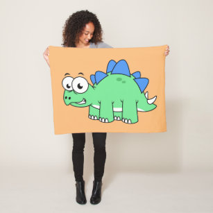 Cute Illustration Of A Stegosaurus. 2 Fleece Blanket