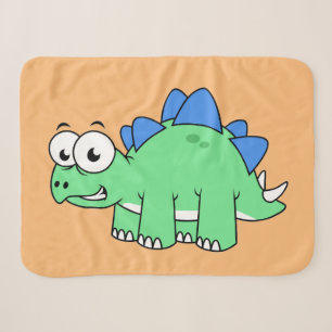 Cute Illustration Of A Stegosaurus. 2 Sherpa Blanket