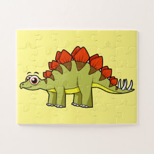 Cute Illustration Of A Stegosaurus Dinosaur. Jigsaw Puzzle