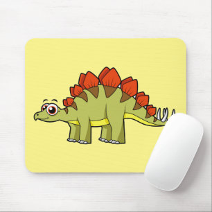 Cute Illustration Of A Stegosaurus Dinosaur. Mouse Pad