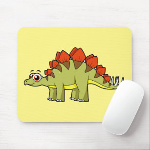 Cute Illustration Of A Stegosaurus Dinosaur. Mouse Pad
