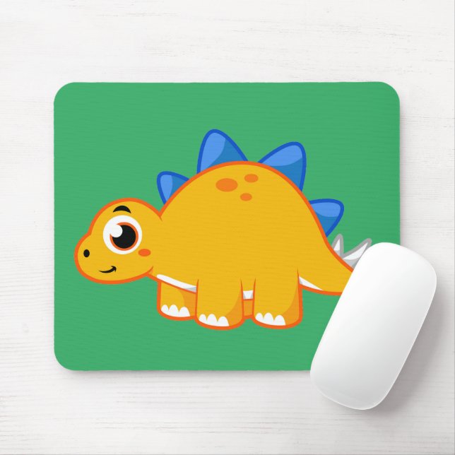Cute Illustration Of A Stegosaurus. Mouse Pad (With Mouse)
