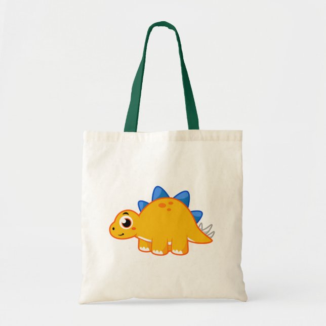 Cute Illustration Of A Stegosaurus. Tote Bag (Front)