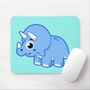 Cute Illustration Of A Triceratops Dinosaur. Mouse Pad