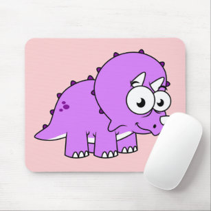 Cute Illustration Of A Triceratops. Mouse Pad