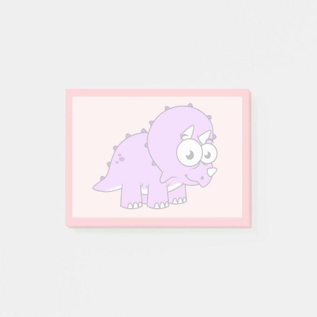 Cute Illustration Of A Triceratops. Post-it Notes (Front)
