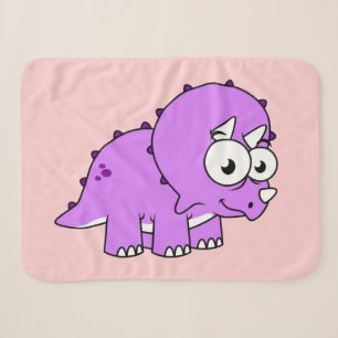 Cute Illustration Of A Triceratops. Sherpa Blanket