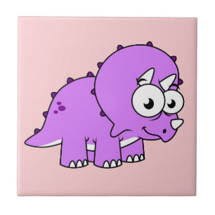 Cute Illustration Of A Triceratops. Tile