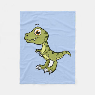 Cute Illustration Of A Tyrannosaurus Rex. Fleece Blanket