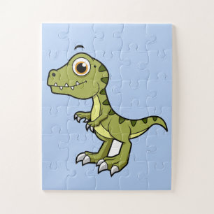 Cute Illustration Of A Tyrannosaurus Rex. Jigsaw Puzzle