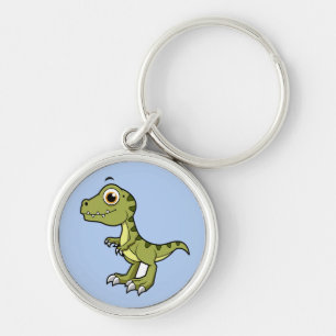 Cute Illustration Of A Tyrannosaurus Rex. Keychain