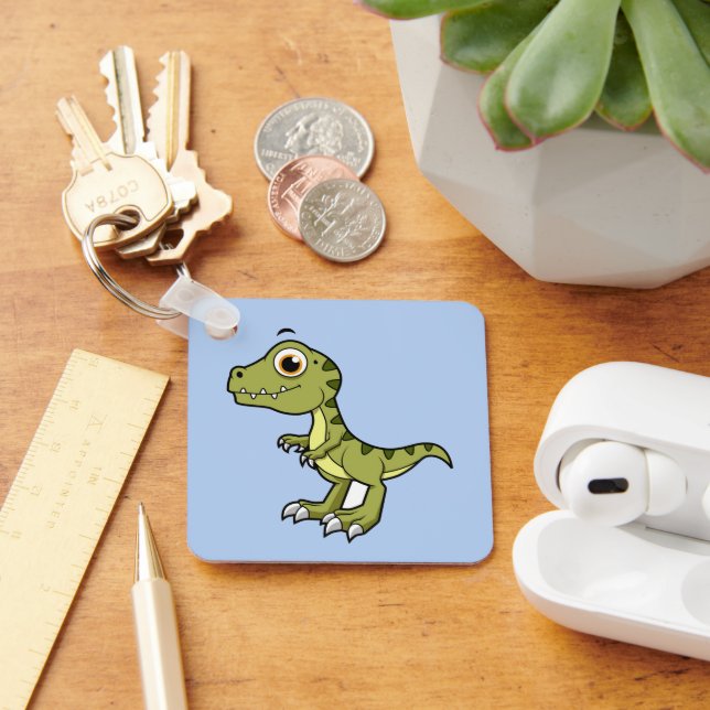 Cute Illustration Of A Tyrannosaurus Rex. Keychain (Desk)