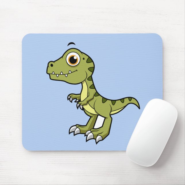 Cute Illustration Of A Tyrannosaurus Rex. Mouse Pad (With Mouse)