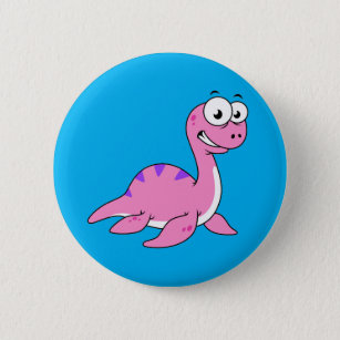 Cute Illustration Of The Loch Ness Monster. 2 Inch Round Button