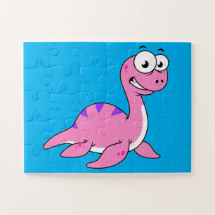 Cute Illustration Of The Loch Ness Monster. Jigsaw Puzzle