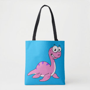 Cute Illustration Of The Loch Ness Monster. Tote Bag