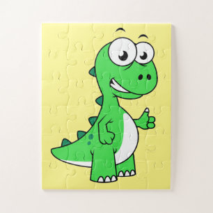 Cute Illustration Of Tyrannosaurus Rex. 2 Jigsaw Puzzle