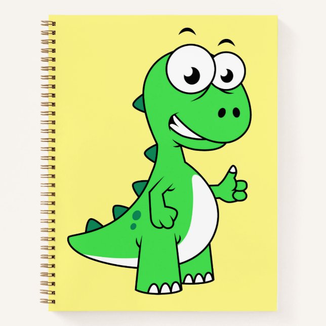 Cute Illustration Of Tyrannosaurus Rex. 2 Notebook (Front)