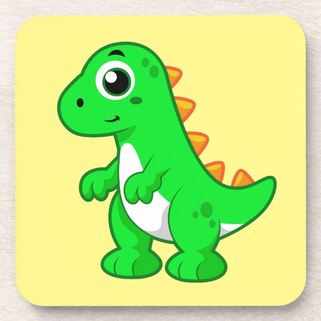 Cute Illustration Of Tyrannosaurus Rex. Coaster (Front)