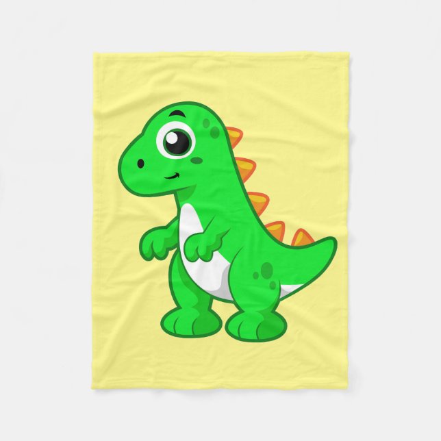 Cute Illustration Of Tyrannosaurus Rex. Fleece Blanket (Front)