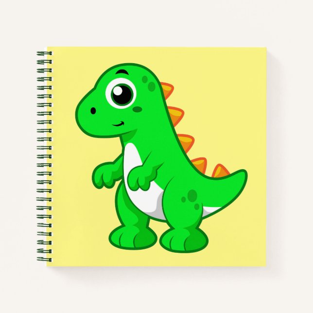 Cute Illustration Of Tyrannosaurus Rex. Notebook (Front)
