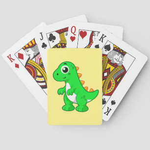 Cute Illustration Of Tyrannosaurus Rex. Playing Cards