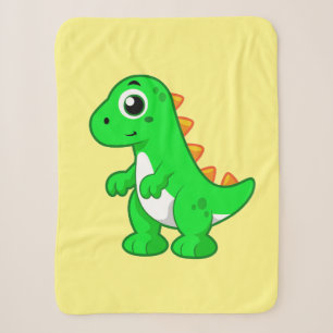 Cute Illustration Of Tyrannosaurus Rex. Sherpa Blanket