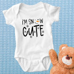 Cute I'm Snow Cute Baby Bodysuit<br><div class="desc">Introducing this  "I'm Snow Cute" Baby Bodysuit,  a delightful and charming addition to your baby's winter wardrobe that's bound to spread joy and warmth during the snowy season. Design includes copyright material of Cricut.</div>