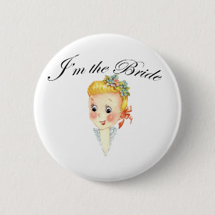 Cute I'm the Bride Hen Party Bridal Shower 2 Inch Round Button