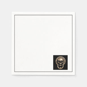 Cute Image Brass Skeleton Door Knocker Napkin