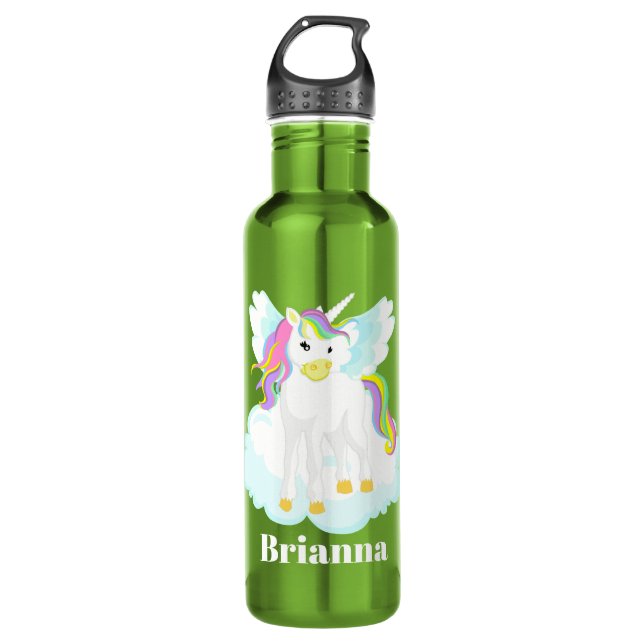 Cute Imaginaire licorne ajouter nom bouteille d'ea (Devant)