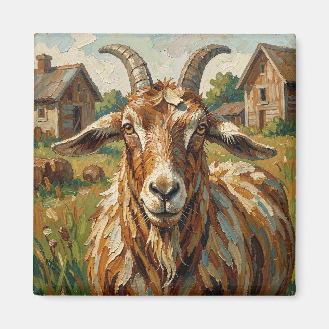 Cute Impastos Farm Animal Goat   Magnet (Front)