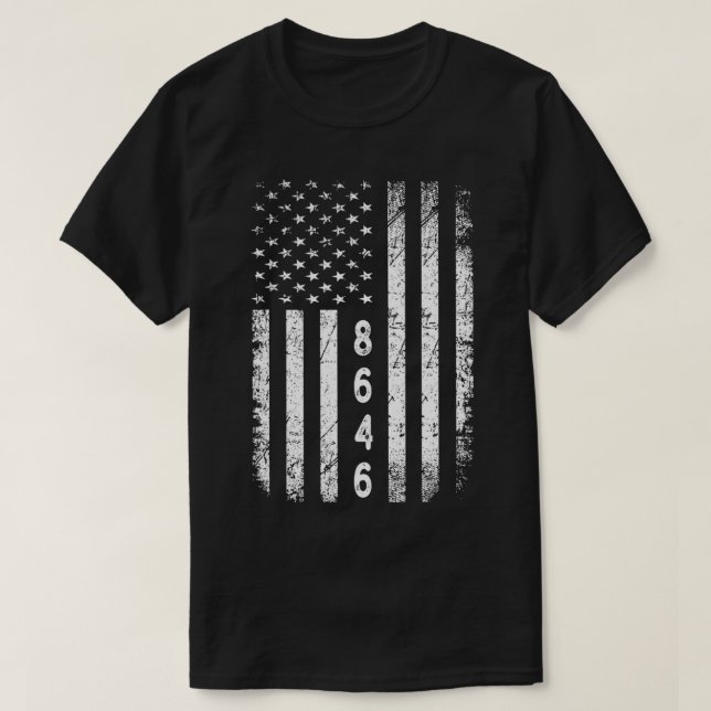cute Impeach funny 8646 anti  2024 America  46 Vin T-Shirt (Design Front)