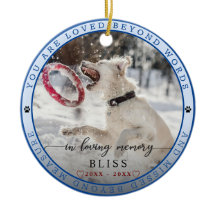 Cute In Loving Memory Pet Photo Paw Print Monogram