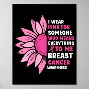 Cute in October Wear nk Women Breast Cancer Poster